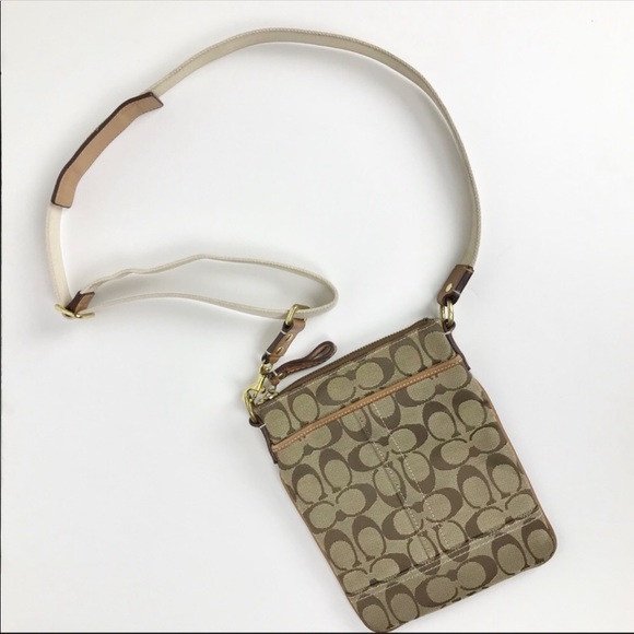 Authentic Coach Crossbody Bag/Purse Brown - Picture 1 of 8